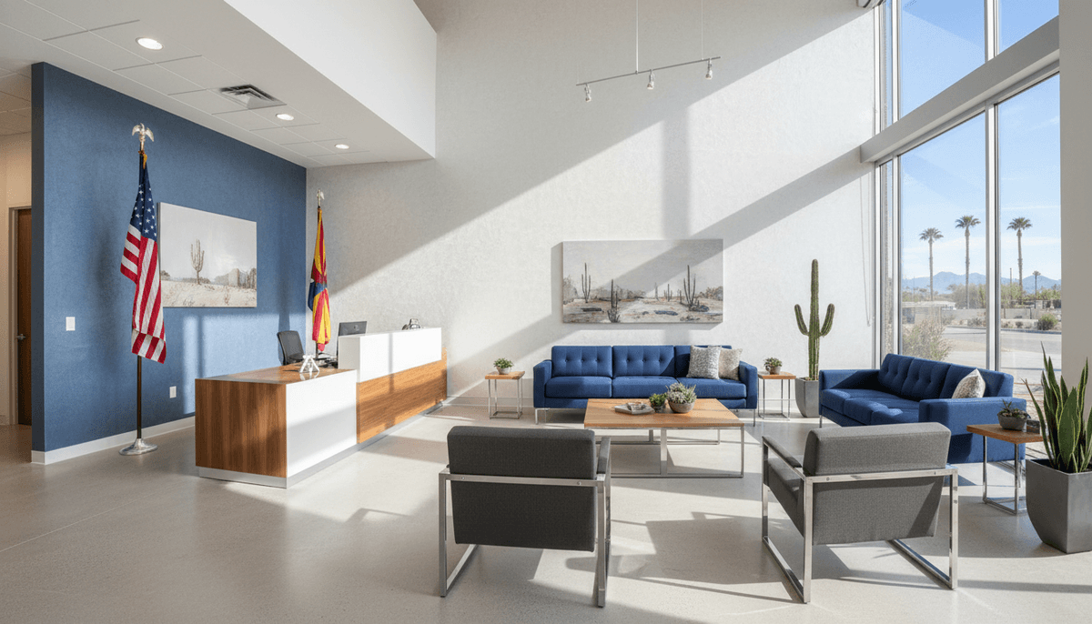 Hispano America Immigration Services office reception area